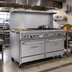 Thumbnail image #2 for Southbend Ultimate 60-Inch Gas Restaurant Range with 4 Open Burners, 36-Inch Griddle, Standard Oven and Convection Oven