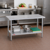 Thumbnail image #2 for Duke Manufacturing 30 x 30 Inch 16-Gauge Stainless Steel Work Table with Galvanized Undershelf