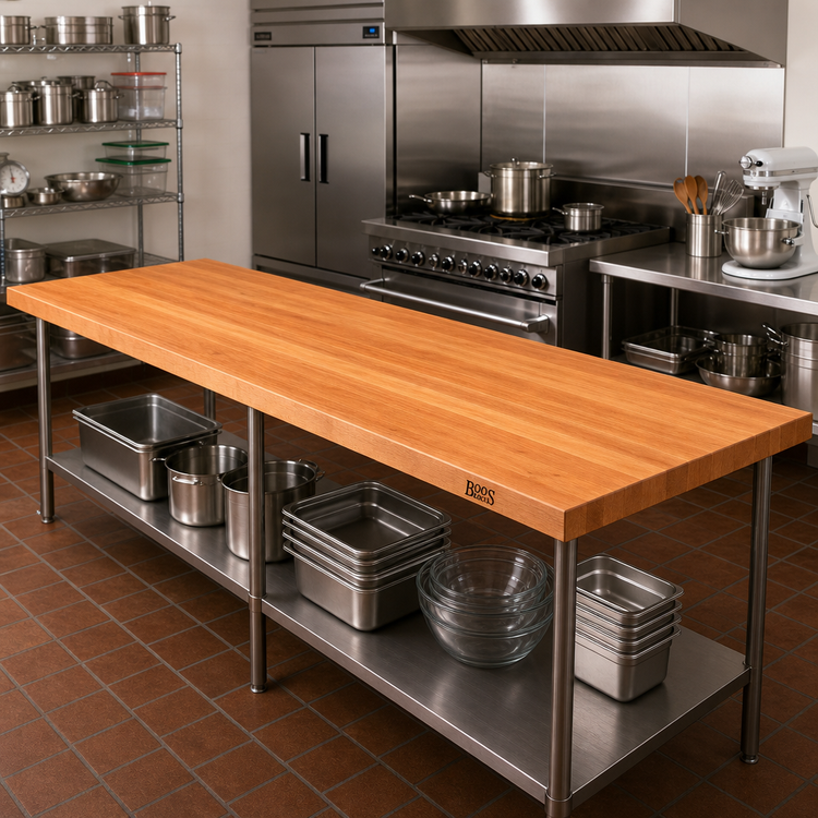 Product image #2 for Boos Block American Cherry Edge Grain Kitchen Countertop, 144 x 36 x 2-1/4 Inches, No Backsplash