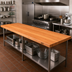 Thumbnail image #2 for Boos Block American Cherry Edge Grain Kitchen Countertop, 144 x 36 x 2-1/4 Inches, No Backsplash