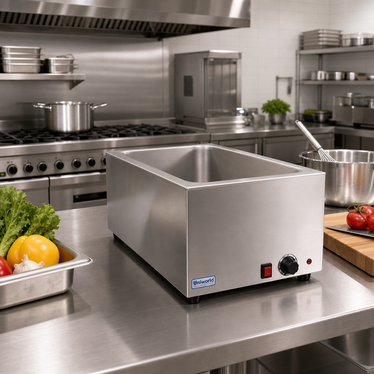 Product image #2 for Uniworld Rectangular Countertop Electric Food Warmer, 12 x 20 Pan Opening, Without Drain Valve