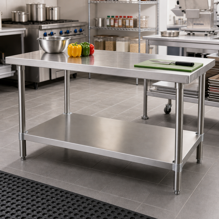 Product image #2 for Advance Tabco 18 Gauge Stainless Steel Undershelf for 30" x 36" Work Tables