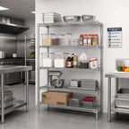 Thumbnail image #2 for Eagle Group EAGLEbrite A5-86-2472Z 5-Tier Add-On Wire Shelving Unit, 72"W x 24"D x 86"H, Zinc Finish