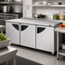 Thumbnail image #2 for Turbo Air Super Deluxe Series 72-5/8-Inch Wide Three-Section Undercounter Refrigerator, Self-Contained Rear-Mount
