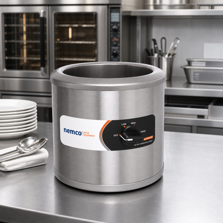 Product image #2 for Nemco 6100A Countertop Round Food Warmer, 7 Qt., Stainless Steel, 120V