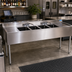 Thumbnail image #2 for BK Resources Slim-Line 4-Compartment Underbar Sink with Dual Drainboards and Faucets, 72 Inch Wide