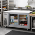 Thumbnail image #2 for Everest Refrigeration ETGR2 Two-Section Undercounter/Worktop Glass Door Refrigerator, 18 Cu. Ft.