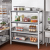 Thumbnail image #2 for Cambro Camshelving Elements XTRA Universal 4-Shelf Vented Shelf Kit, 24 x 54 Inches, Speckled Gray