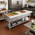 Thumbnail image #2 for BK Resources Electric 5-Pan Open Well Steam Table with Cutting Board Shelf and Undershelf
