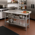 Thumbnail image #3 for Flash Furniture Randolph Stainless Steel 18-Gauge Work Table with 1.5-Inch Backsplash and 2 Undershelves, 60 x 24 x 36 Inches