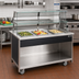 Thumbnail image #2 for Atlas Metal BLC-3 Mobile 3-Pan Iced Cold Food Serving Counter with Open Cabinet Base