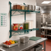 Thumbnail image #2 for Quantum Wall-Mount Double Shelf Cantilever Wire Shelving Unit, 42 x 21 in., Green Epoxy