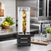Thumbnail image #2 for Cal-Mil Midnight Bamboo 3 Gallon Square Infusion Beverage Dispenser with Crate Stand