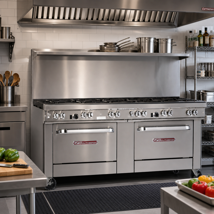 Product image #2 for Southbend Ultimate 4725DD 72-Inch Gas Restaurant Range with (6) Non-Clog, (4) Pyromax Burners, and (2) Standard Ovens