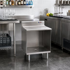 Thumbnail image #2 for Eagle Group 2200 Series GR12-22 12-Inch Open-Top Underbar Glass Rack Storage Unit, Open Cabinet Base, Stainless Steel, 3.5-Inch Backsplash