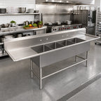 Thumbnail image #2 for John Boos Pro-Bowl 4PB1620-2D18 4-Compartment Stainless Steel Sink with Left & Right 18-Inch Drainboards, 16 x 20 x 12-Inch Bowls