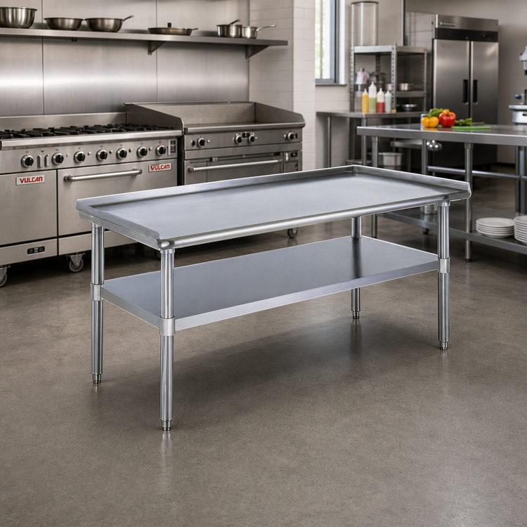 Product image #2 for Eagle Group 48-3/8-Inch Stainless Steel Top Griddle/Equipment Stand with Adjustable Undershelf