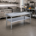 Thumbnail image #2 for Eagle Group 48-3/8-Inch Stainless Steel Top Griddle/Equipment Stand with Adjustable Undershelf