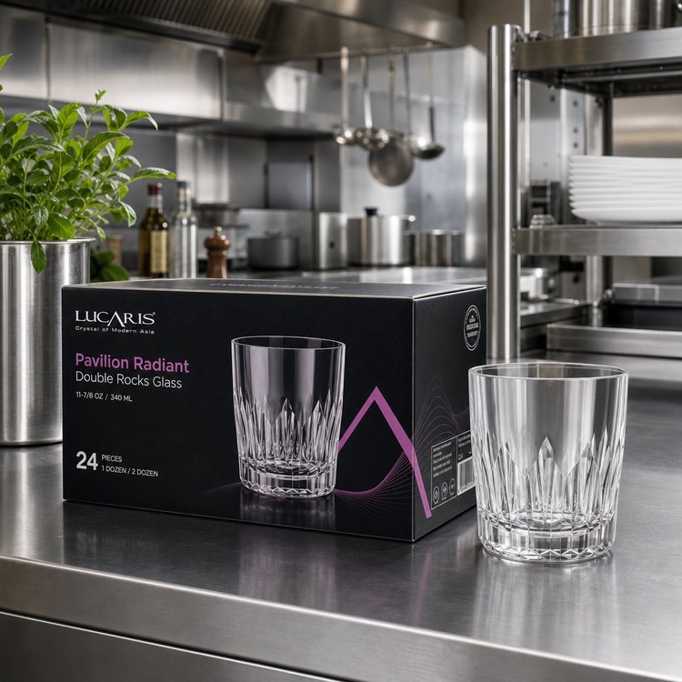 Product image #2 for Lucaris Pavilion Radiant Double Rocks Glass, 11-7/8 oz, 2 Dozen per Case