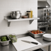 Thumbnail image #2 for Advance Tabco Special Value 24 in. W x 12 in. D Wall-Mounted Shelf, 18-Gauge 430 Stainless Steel, Satin Finish