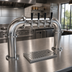 Thumbnail image #2 for Glastender Pipe Pass-Thru Countertop Air-Cooled Draft Dispensing Tower with 4 Stainless Steel Faucets