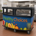 Thumbnail image #2 for Cambro CVC75W10 75-Inch Vending Cart with Safety Barrier, Open Well, Blue Wrap
