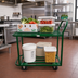 Thumbnail image #2 for Omcan USA Welded 2-Shelf Stock Cart with Tubular Shelves, Open Base, 599.75 lb. Capacity, Green
