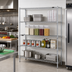 Thumbnail image #2 for EAGLEbrite Stationary 4-Tier Wire Starter Shelving Unit, 60W x 18D x 74H, Zinc Finish