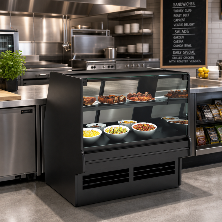 Product image #4 for Fusion® GMDSV6R Full-Service Self-Contained Refrigerated Deli Case with Straight Glass Front