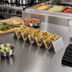 Thumbnail image #2 for American Metalcraft Mini Brushed Stainless Steel Taco Holder, 4 or 5 Compartments
