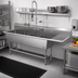 Thumbnail image #2 for John Boos Pro-Bowl 4-Compartment Sink with Right Drainboard, 16-Gauge Stainless Steel, 24