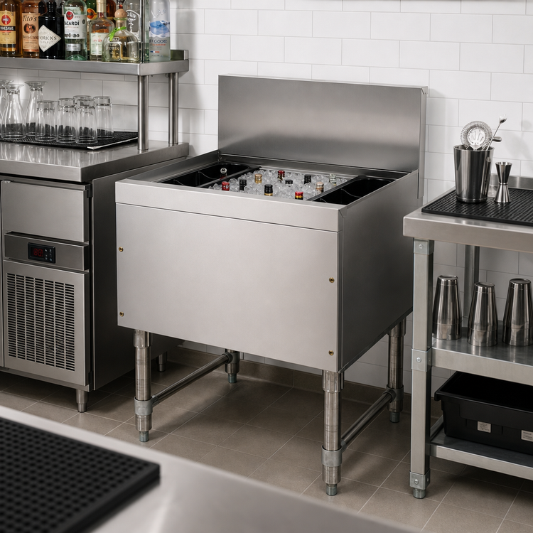 Product image #2 for Prestige Supreme 36-Inch Wide Stainless Steel Bar Ice Chest with 10-Circuit Cold Plate