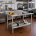 Thumbnail image #2 for John Boos Stallion 60 Inch x 36 Inch Stainless Steel Work Table with 5 Inch Backsplash and Adjustable Undershelf