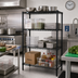 Thumbnail image #2 for Quantum 4-Shelf Wire Shelving Starter Kit, 42W x 30D x 86H, Black Epoxy Antimicrobial Finish