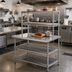 Thumbnail image #2 for Eagle AdjusTable 48-Inch x 24-Inch Two-Tier Stainless Steel Work Surface System with Double Overshelf