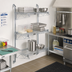 Thumbnail image #2 for Quantum Wall-Mounted Cantilever Starter Unit with Three Wire Shelves and 54-Inch Posts