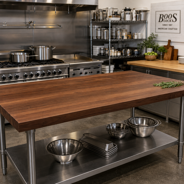 Product image #2 for Boos Block American Black Walnut Kitchen Countertop, 96 x 48 x 2-1/4 Inches, Penetrating Oil Finish