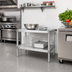 Thumbnail image #2 for New Age Aluminum Equipment Stand with 2 Adjustable Solid Shelves, 30 In. W x 15 In. D x 30 In. H