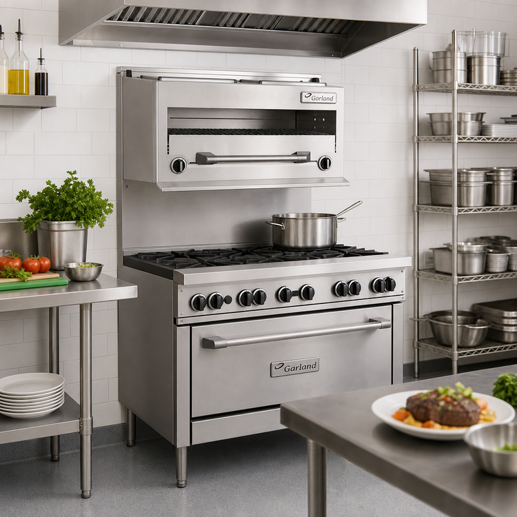 Product image #2 for Garland GF-Series 35-7/16-Inch Range-Mount Infrared Gas Salamander Broiler for GF36 Range