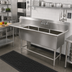 Thumbnail image #2 for John Boos Pro-Bowl 3-Compartment Sink with 30-Inch Left Drainboard, 16 Gauge 300 Series Stainless Steel, 82-3/16 x 25-1/2 x 44-1/16 Inches