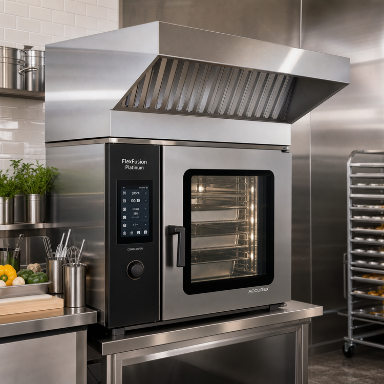 Product image #2 for Integrated Oven-Mount Hood for FlexFusion Platinum Combi Oven, 120V, 0.5 kW, Stainless Steel