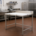 Thumbnail image #2 for Eagle Group 84-Inch Poly Top Boning Table with Stainless Steel Base and 4-Inch Backsplash