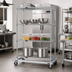 Thumbnail image #2 for EAGLEbrite 4-Tier Wire Shelving Dolly Truck with Aluminum Base, 36 x 24 Inch Shelves, Zinc Finish, Swivel Poly Casters