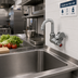 Thumbnail image #2 for Single Wall Mount Pantry Faucet with 3 Inch Swivel Gooseneck and Ceramic Cartridge