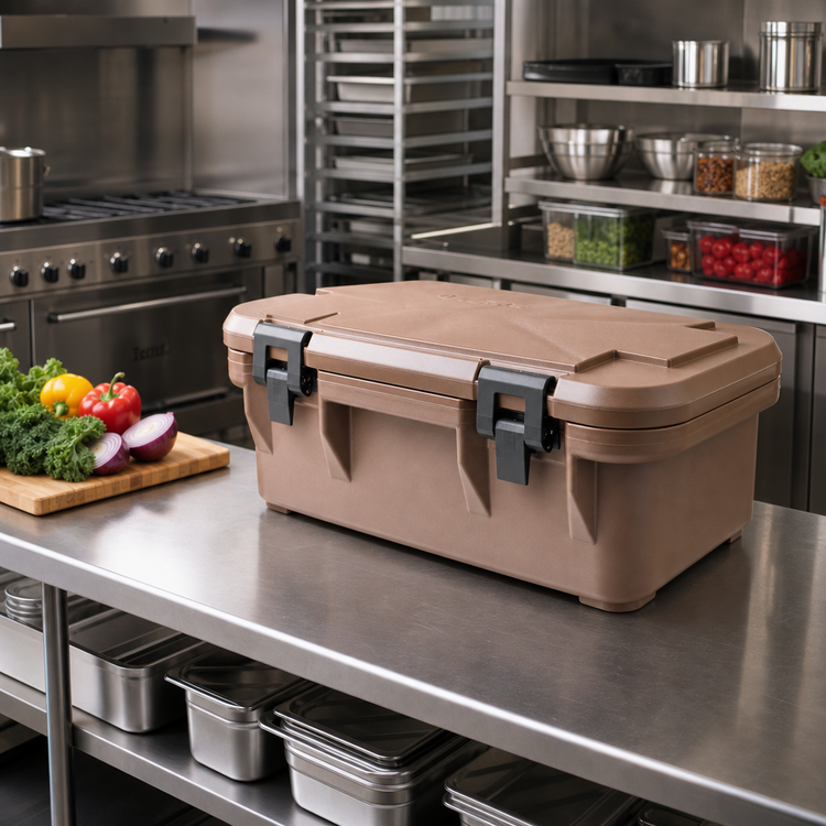 Product image #2 for Cambro UPCS160 S-Series Top-Loading Insulated GN Food Pan Carrier, Coffee Beige