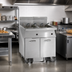 Thumbnail image #2 for Imperial 2-Tank Electric Floor Fryer with Built-In Space Saver Filter System, 75 lb. Capacity Each