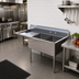 Thumbnail image #2 for 74-1/2-Inch 2-Compartment Stainless Steel Sink with Left Drainboard