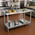 Thumbnail image #2 for Advance Tabco FMG-309 108 x 30 Inch Work Table with 304 Stainless Steel Top, Rear Up-Turn, and Galvanized Undershelf