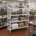Thumbnail image #2 for Fermostock 4-Tier Stationary Starter Shelving Unit with Removable Polymer Inserts, 52