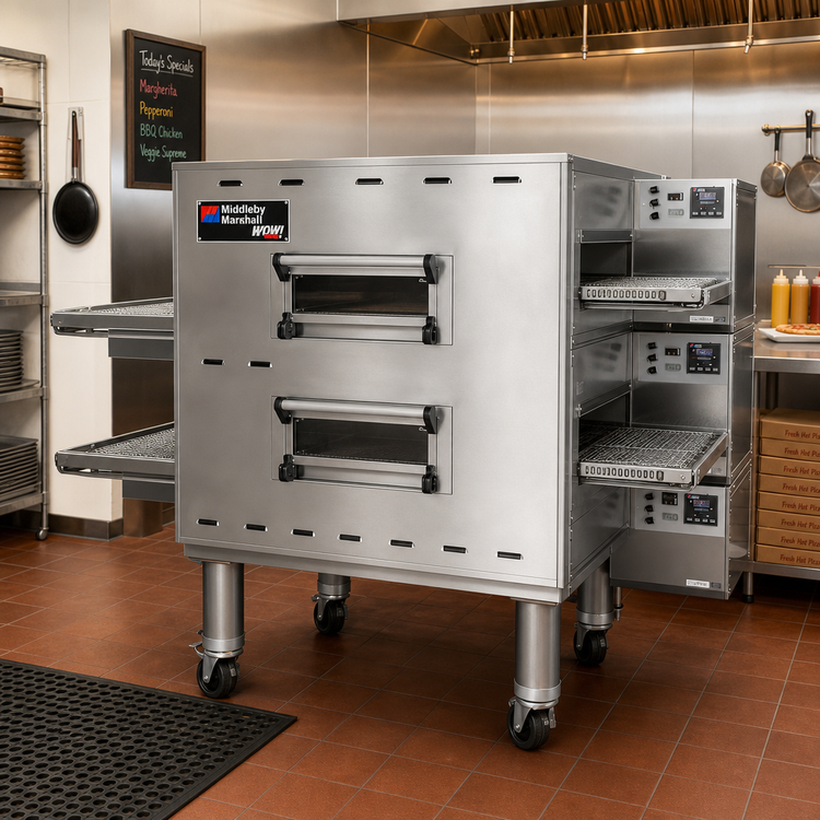Product image #2 for Middleby Marshall PS3240G-3 Triple Deck Gas Impingement PLUS Conveyor Oven, 32-Inch Belt, 40-Inch Chamber
